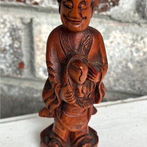 Vintage Hand-Carved Wooden Figurine